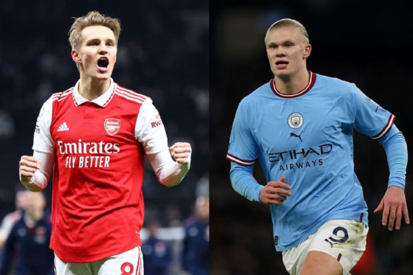 Erling Haaland và Martin Odegaard 2024