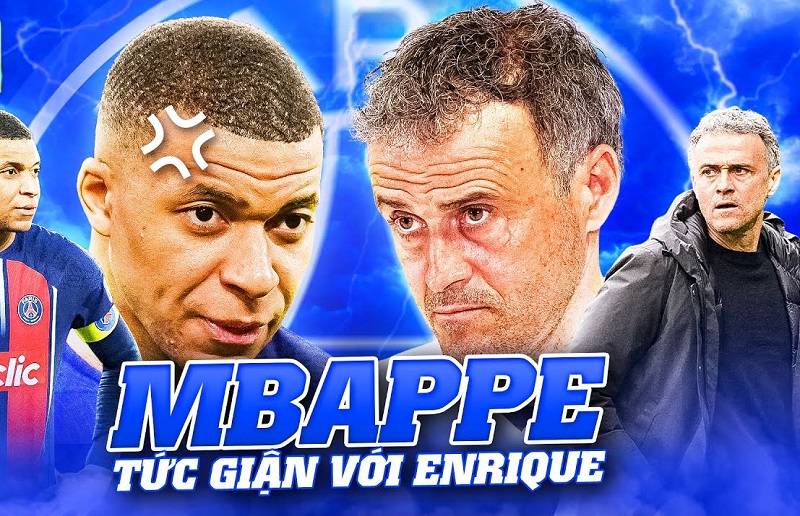 Luis Enrique và Kylian Mbappe mâu thuẫn tin đồn